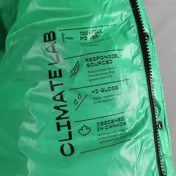 Aritzia Super Puff Jacket Womens XS Shorty Liquid Shine Hooded Puffer Goose Down - Picture 7 of 16